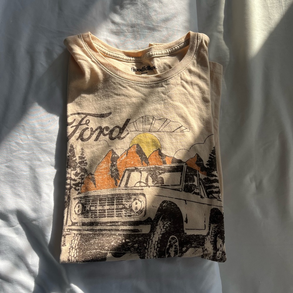 Oversized tee with car print